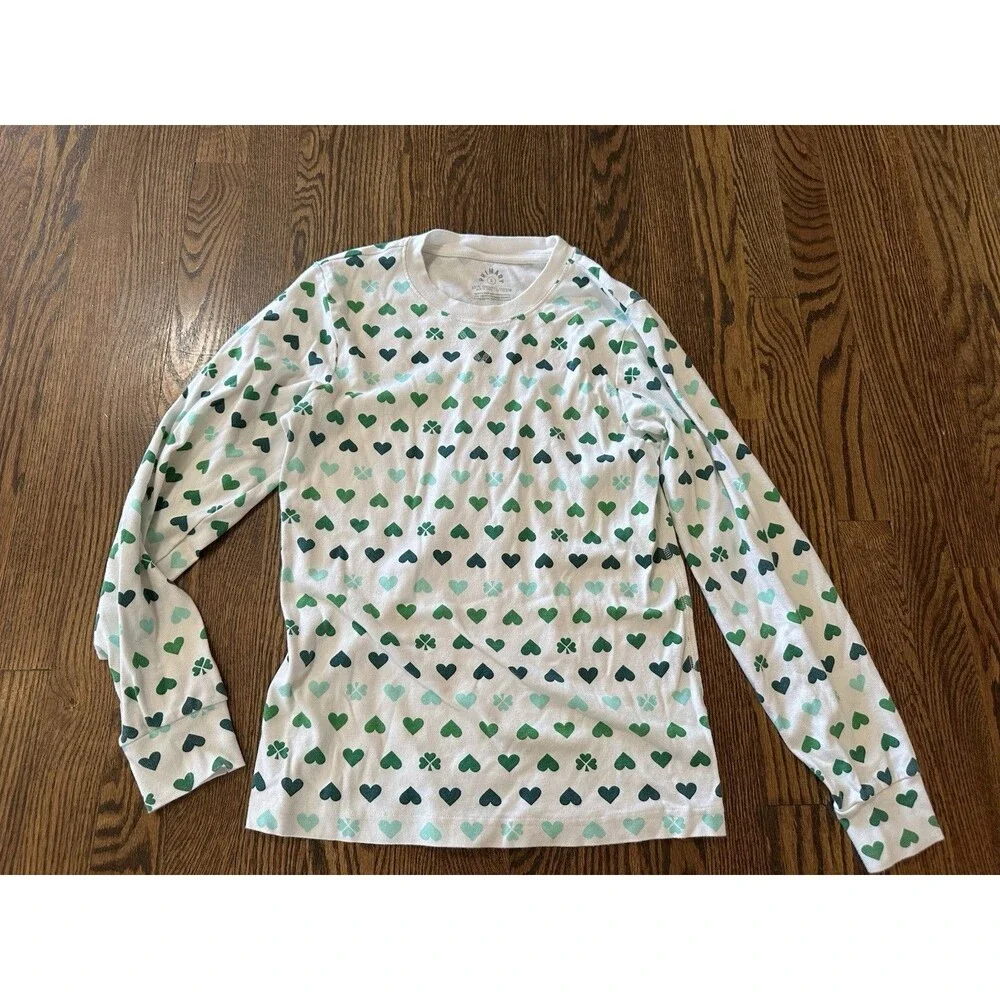 Primary Adult‎ St Patrick’s Day Pajama Set Small Top Medium Bottom Green Cotton